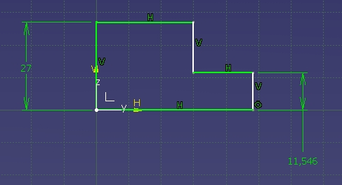 sketch con dos cotas