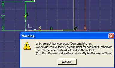 las unidades la pone en metros