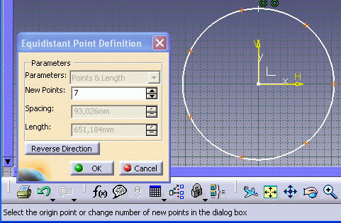 siete puntos repartidos en el circulo