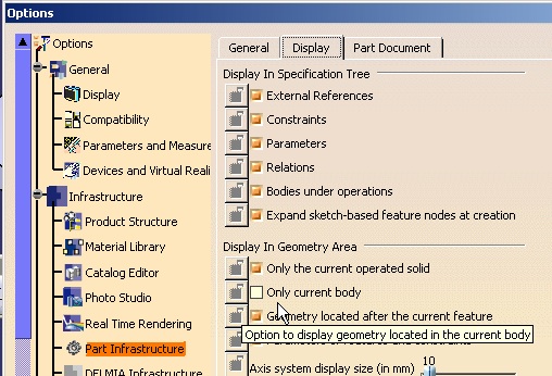 opcion presente en los CATSettings