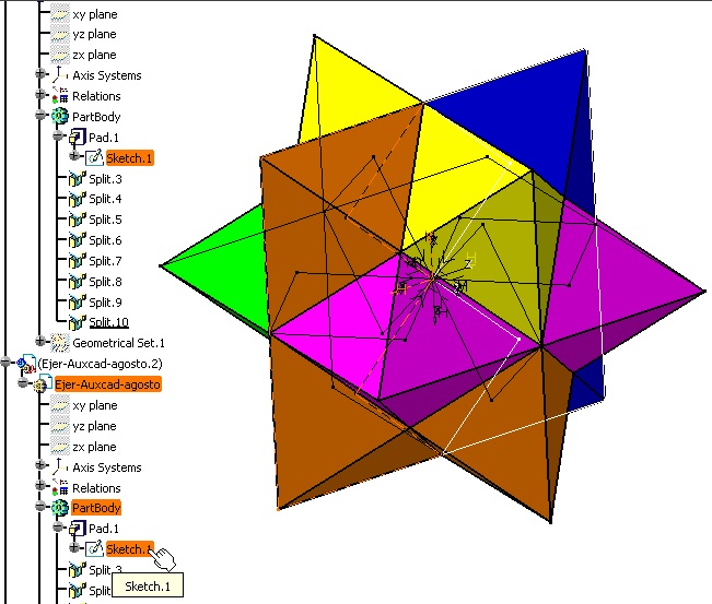 sketch de color negro