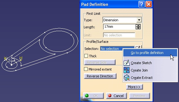opción Go to profile definition (para ignacio)