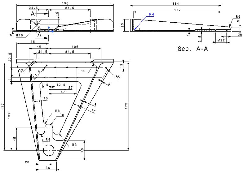 Imagen: dibujo de la pieza