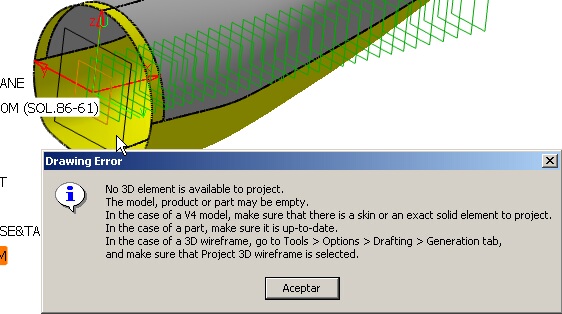 Imagen: mensaje de error