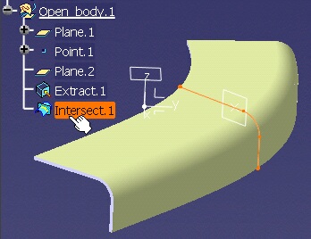 intersecci&oacute;n de las superficie exterior con un plano