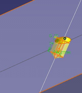 Hole inclinado en direccion de una linea