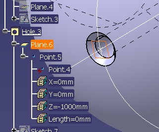 Hole en direccion a una linea