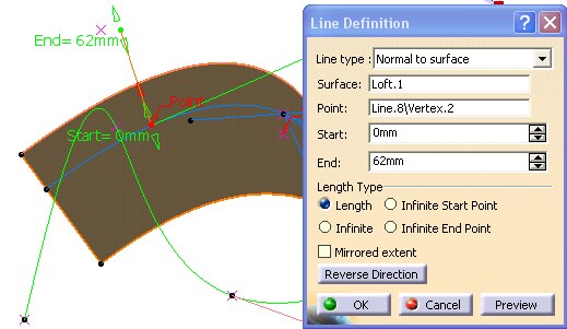 Imagen: Panel Normal to surface