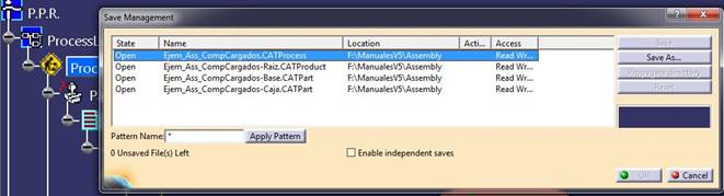 panel Save management