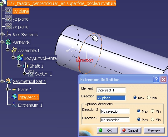 obtencion del punto Extremum